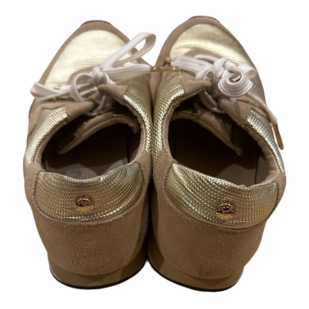 MICHAEL KORS Stylish Gold and Tan Women's Sneakers - Picture 3 of 5
